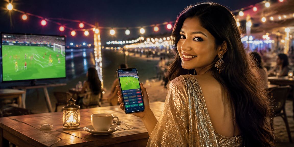 Running a casino app on mobile at Cox's Bazar beach
